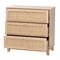 Baxton Studio Elsbeth Japandi Oak Brown Finished Wood and Natural Rattan 3-Drawer Storage Cabinet 227-12953-ZORO - alternate 6